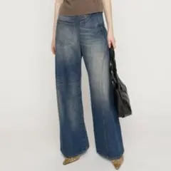 【美品】完売品 SLY BACK TO FRONT DENIM パンツ ブルーのサムネイル