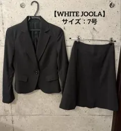 【7号】ホワイトジョーラ/スーツセット ジャケット＆スカート ストライプ