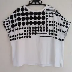 Hocco Line ドットストライプ 半袖Tシャツ