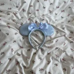 ディズニー カチューシャ 水色 レース