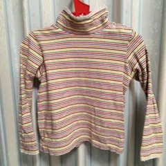 ミキハウス ストライプ タートルネック トップス120cm