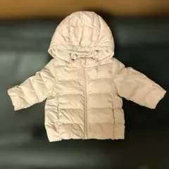 UNIQLO ピンク ライトウォームパデッドウォッシャブルフルジップパーカ　80