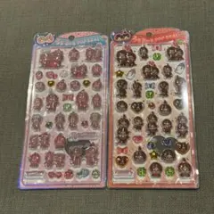 【正規品】うるちゅる ポップシール モンチッチ 2枚セット ピンク　レッド