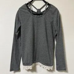 y2k ボーダー 平成ギャル フェアリーグランジ 長袖 ロンT