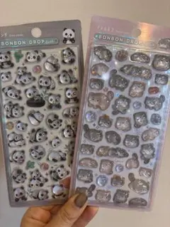 BONBON DROP パンダ　マヌルネコ　2シートセット