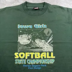 90s Iowa Girls ソフトボール Tシャツ USA製 シングルステッチ
