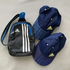 adidas キャップ2個+ボディバッグ