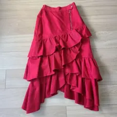 ジュエティ　フリル レッドスカート
