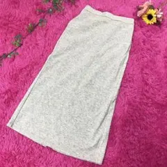 新品未使用タグ付き　GU ジーユー　ブラッシュドリブナローロングスカート　L