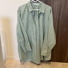 chocol raffine 緑色 長袖シャツ