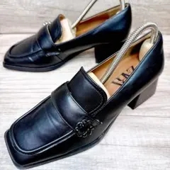 ZARA ザラ レザーパンプス ローファー 本革 ブラック 黒 36 美品