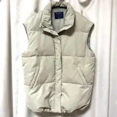 中綿ベストジャケット　オーバーサイズ　べージュ