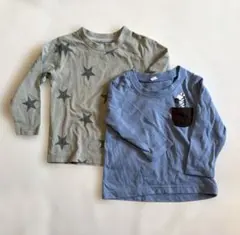 長袖　ベビー服 80 長袖　2枚セット　ロンT ロングTシャツ　男の子　春秋