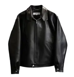 【最終値下げ】黒レザージャケット スタンドカラー time is on ビンテージスタンドカラーレザージャケット N123