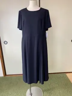 新品 東京ソワール ワンピース 13号 濃紺 プリミッシュ 濃紺 お受験 面接