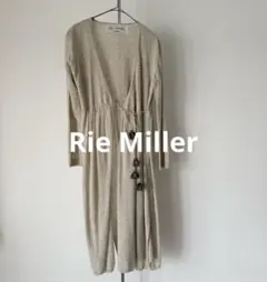 美品★Rie Miller★コットン　麻　ロングワンピース　カーディガンのサムネイル