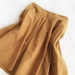 エムズグレイシー M'S GRACY フレアスカート 膝丈 イエロー Mサイズ