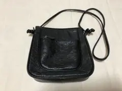 RODANIAロダニア 本革オーストリッチショルダーバッグ黒