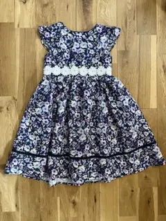 anyFAMネイビー花柄フォーマルドレス 130cm