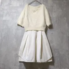 美品【snidel】スナイデル/アンゴラ混ニット/キャミワンピース/セットアップ