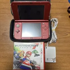 New 3DS LL メタリックレッド 本体　＆マリオカート7