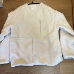 ZARA　ホワイト フリースジャケット ボアジャケット