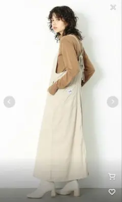 Lee リラックスワイドサロペットスカート　コーデュロイ ジャンパースカート S