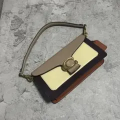 極美品✨️希少 コーチ ショルダーバッグ タビー レザー スエード バイカラー