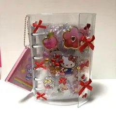 可愛いシール帳　完成品　表紙デコ&マイメロちゃん小さな手帳付き