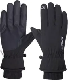 手袋 スキー SNOW アウトドア グローブ 手袋 防寒 スマホ スノボ 黒