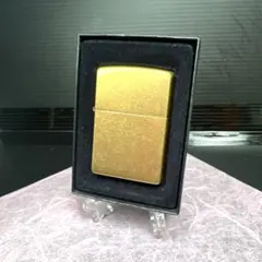 ジッポ ウッド調 ロゴデザイン ゴールド （真鍮ミラー） 未使用品 