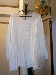 サマンサモスモス長袖ピンタックブラウス