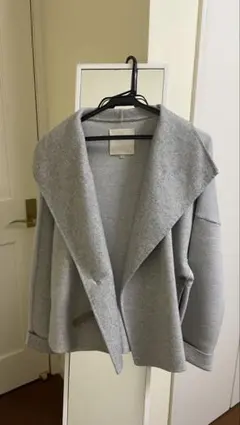 自由区コート 飾りベルト付き　ダブルフェイス