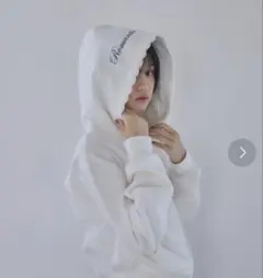 smyeon スミョン レース パーカー フーディー 白