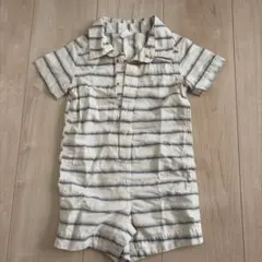 OLD NAVY ストライプロンパース 6-12M