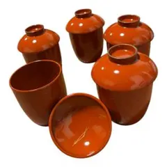 漆器 朱色 小吸物椀 箸洗 5個セット