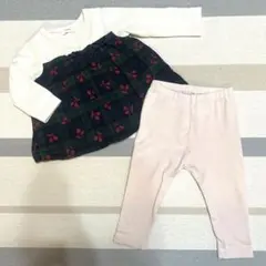 〈週末セール〉センスオブワンダー　さくらんぼチュニック & ユニクロ　レギンス