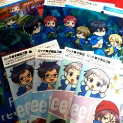 ４冊+４枚 ロッテ 劇場版Ｆｒｅｅ！ Ａ５ノート４冊 ギミッククリアファイル４枚