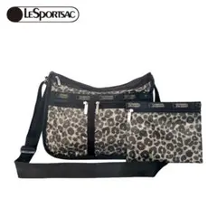 レスポートサック レオパード柄 ショルダーバッグ マチ拡張 ポーチ付き