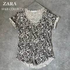 ZARA W&B COLLECTION｜ザラ｜麻 リネン100% レオパードTのサムネイル