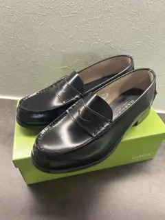 【新品】HARUTA黒本革ローファー24cm3E品番3048