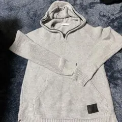 ニットパーカー グレー