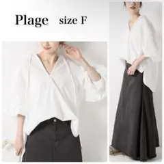 【美品】plage プラージュ バルーンスリーブ ブラウス リボン ゆったり Fのサムネイル