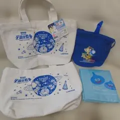 ドラえもん　ポケモン　ドラクエ　ミニトートバッグ　巾着　エコバッグ　4点セットのサムネイル