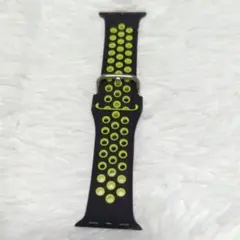 ❤️コンパチブル Apple Watchバンド シリコン ブラック/グリーン