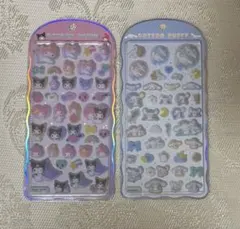 【正規品】コットンパフィーシール　マイメロ　クロミ　シナモロール