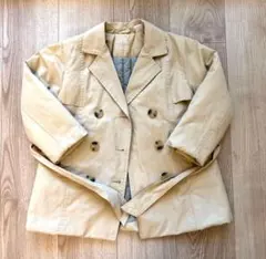 ZARA ベージュ ダブルブレストコート 104cm