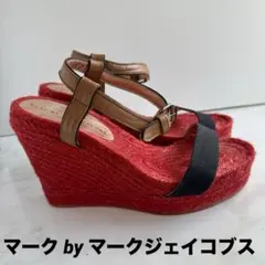 BYMARCJACOBSエスパドリーユサンダルウェッジマークジェイコブス赤のサムネイル