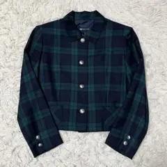 【Green様専用】ヨークランド ジャケット チェック 9号 M グリーン