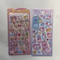 新品 平成はっぴーフォンシール ボンボンドロップ　フワフワらびちゃん 2枚セット